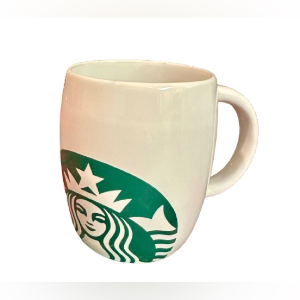Starbucks Siren Logo Mug 16 oz White Green Coffee Cup 2015 Collectible